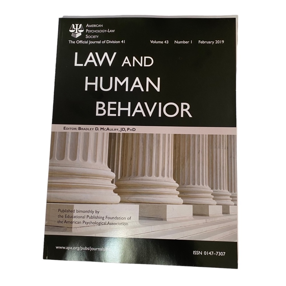 Law  Human Behavior Journal Magazine, Volume 43 No 1 February 2019